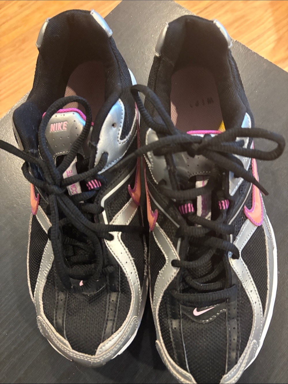 Nike Women’s Black Silver Pink Running Sneakers
